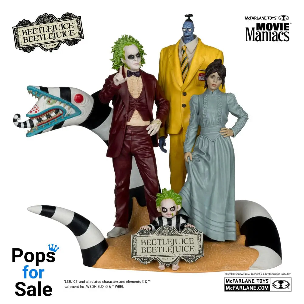 Beetlejuice Beetlejuice Movie Maniacs PVC Statue 4-Pack 15 cm