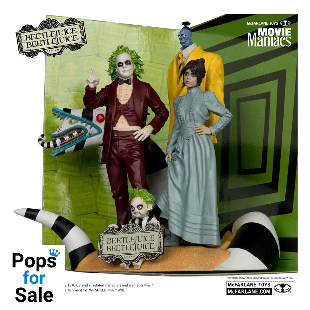 Beetlejuice Beetlejuice Movie Maniacs PVC Statue 4-Pack 15 cm Action figures