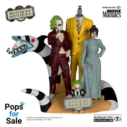 Beetlejuice Beetlejuice Movie Maniacs PVC Statue 4-Pack 15 cm