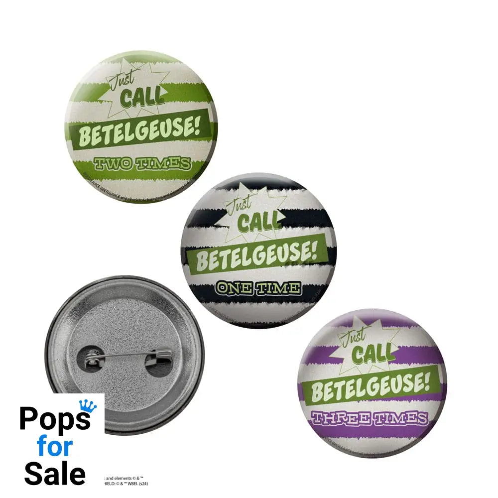 Beetlejuice Pin Badges 6-Pack