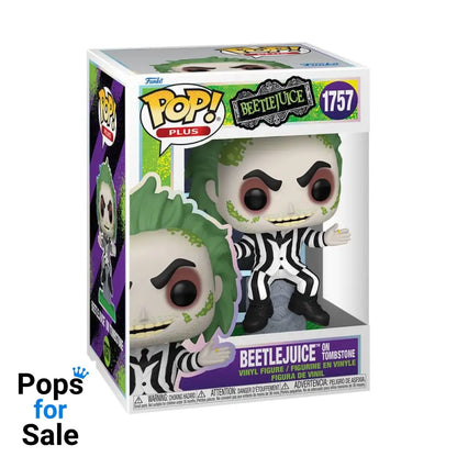 Beetlejuice POP! Plus Movies Vinyl Figure Beetlejuice w/tombstone 9 cm
