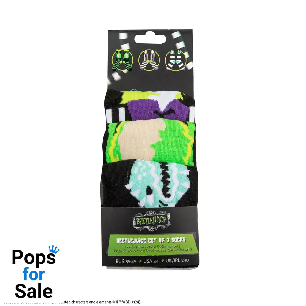 Beetlejuice Socks 3-Pack Footwear