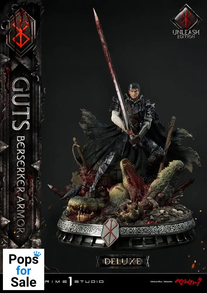 Berserk Statue 1/4 Guts Berserker Armor Unleash Edition Deluxe Version 91 cm