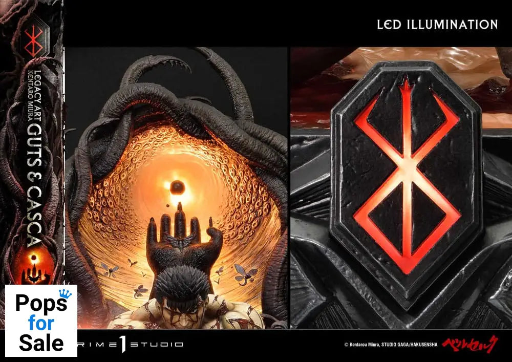 Berserk Ultimate Legacy Art Kentaro Miura Statue 1/4 Guts & Casca Bonus Version 72 cm