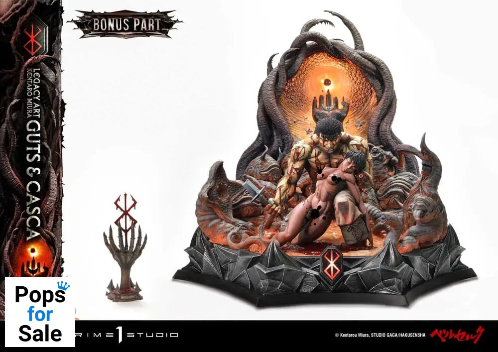 Berserk Ultimate Legacy Art Kentaro Miura Statue 1/4 Guts & Casca Bonus Version 72 cm