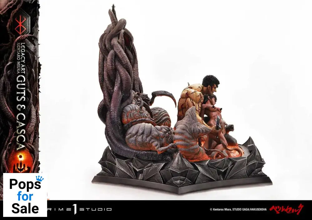 Berserk Ultimate Legacy Art Kentaro Miura Statue 1/4 Guts & Casca Bonus Version 72 cm