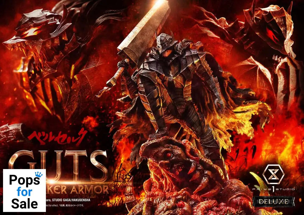 Berserk Ultimate Premium Masterline Series Statue 1/4 Guts, Berserker Armor Grunbeld vs. Guts Deluxe Bonus Version 94 cm