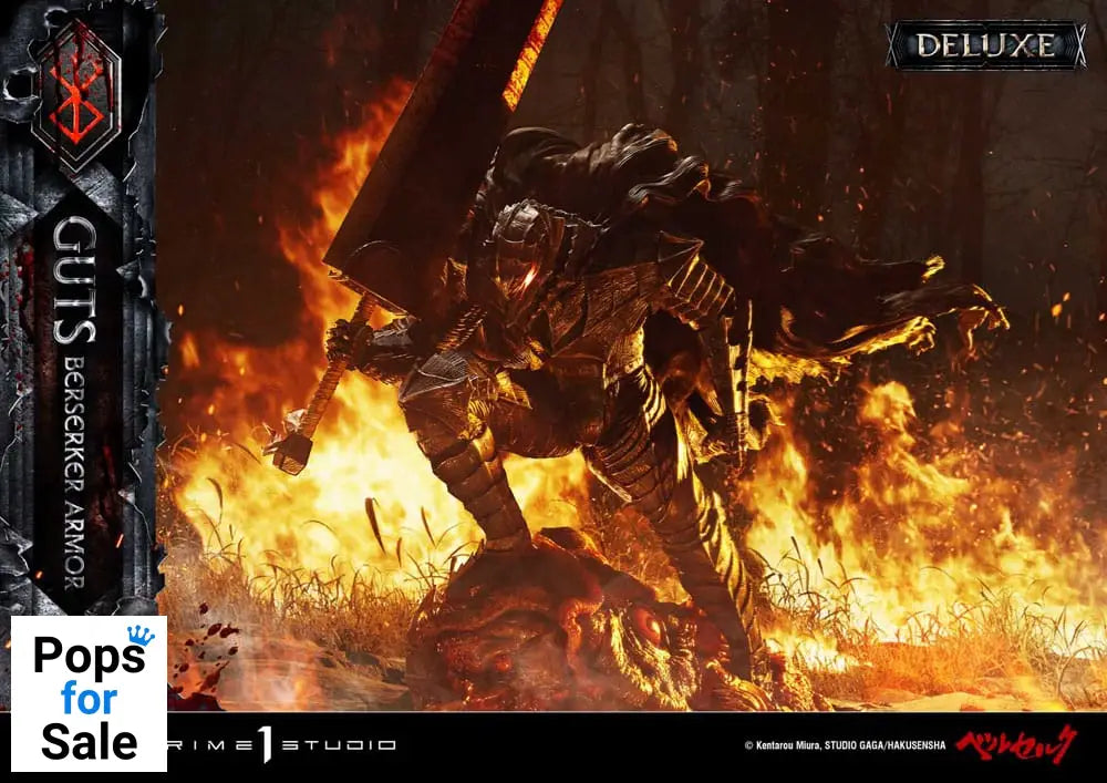 Berserk Ultimate Premium Masterline Series Statue 1/4 Guts, Berserker Armor Grunbeld vs. Guts Deluxe Version 94 cm