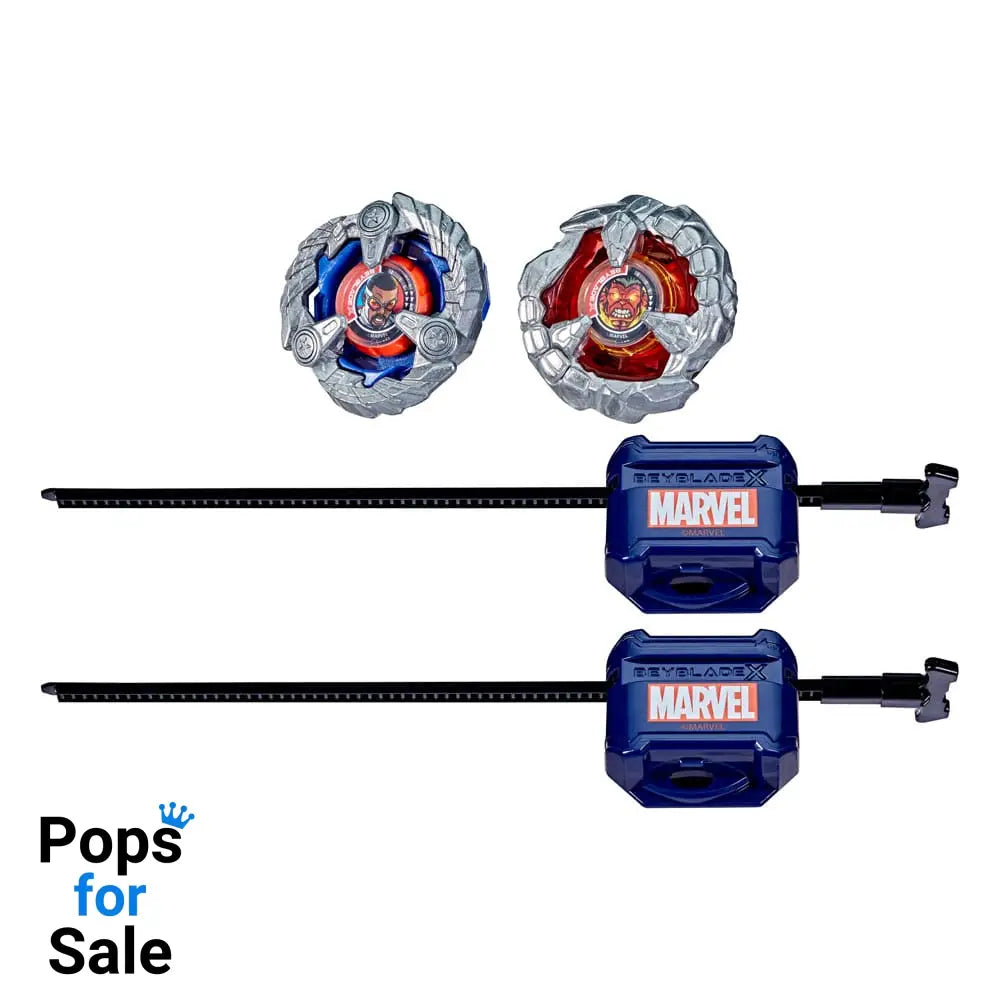 Beyblade X and Marvel Collab Captain America 4-70GB vs. Red Hulk 1-80R