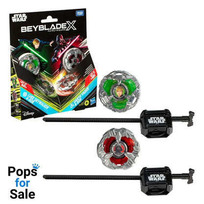 Beyblade X and Star Wars Collab Luke Skywalker 4-80B vs. Darth Vader 4-60B