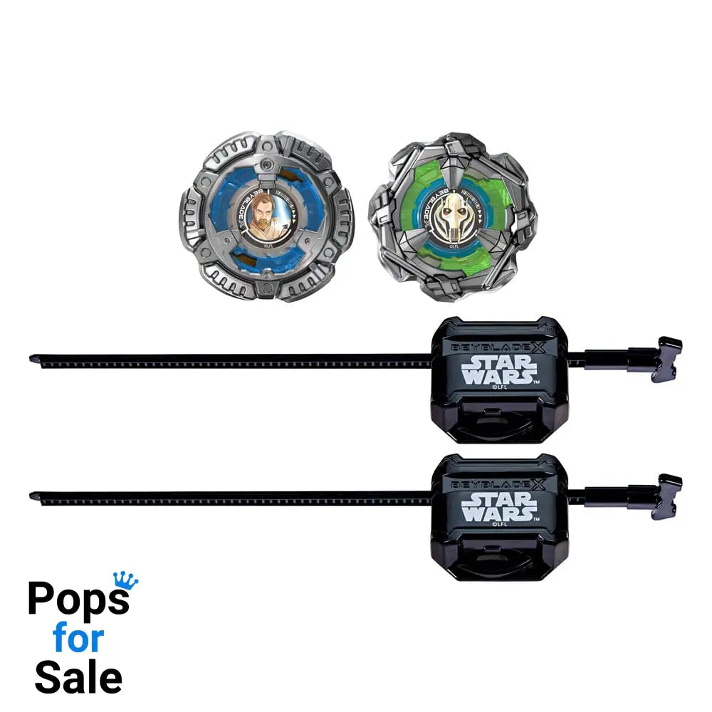 Beyblade X and Star Wars Collab Obi-Wan Kenobi 4-60P vs. General Grievous 3-80HN