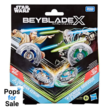 Beyblade X and Star Wars Collab Obi-Wan Kenobi 4-60P vs. General Grievous 3-80HN
