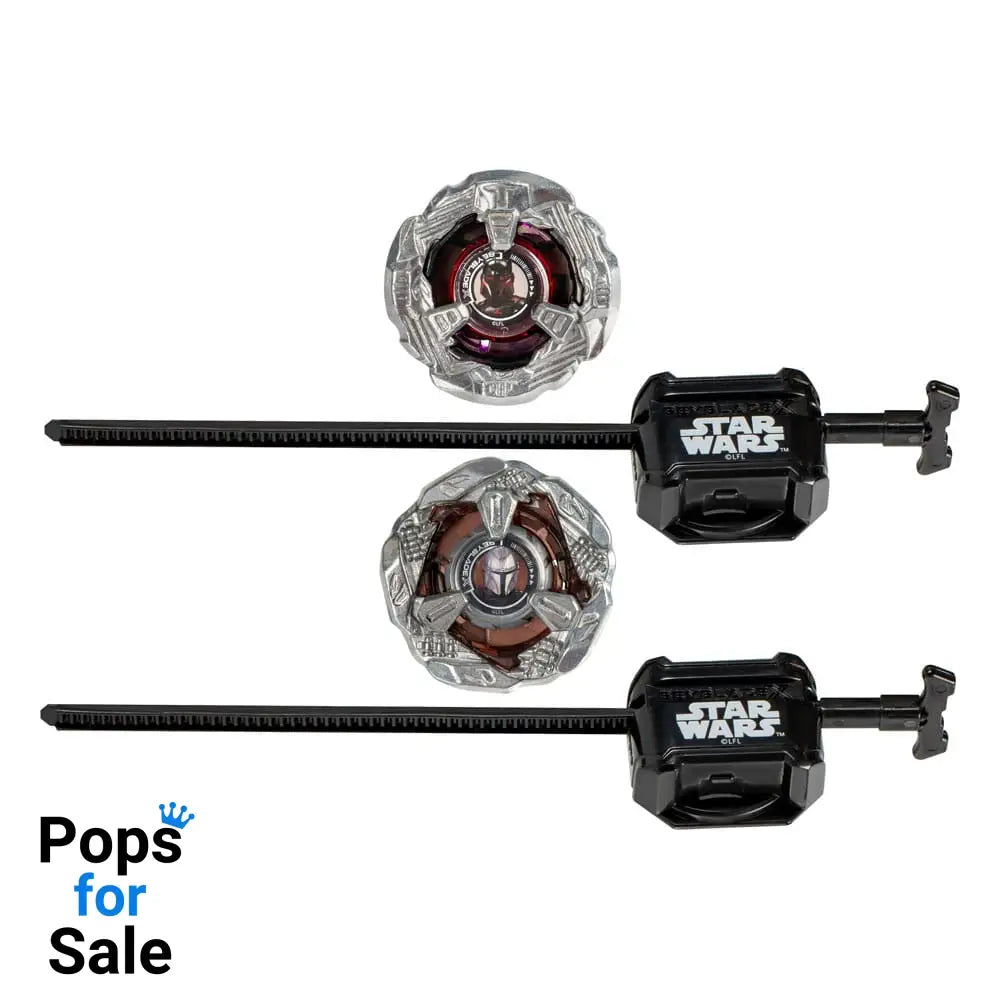 Beyblade X and Star Wars Collab The Mandalorian 3-60F vs. Moff Gideon 3-80N