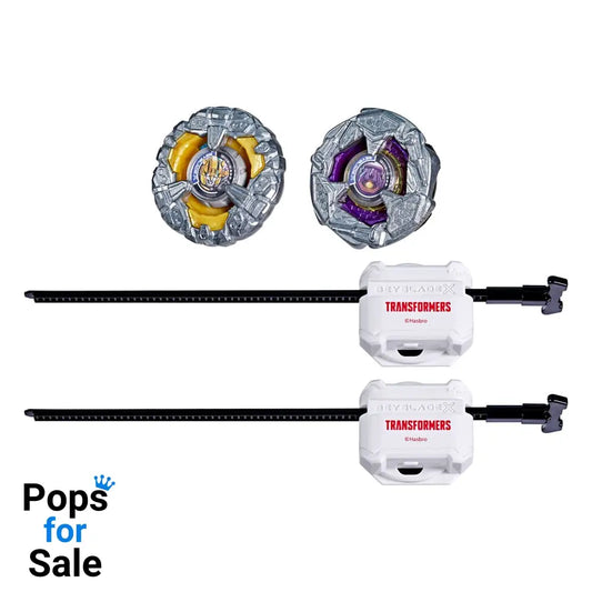 Beyblade X and Transformers Collab Bumblebee 3-60GP vs. Shockwave 5-80O