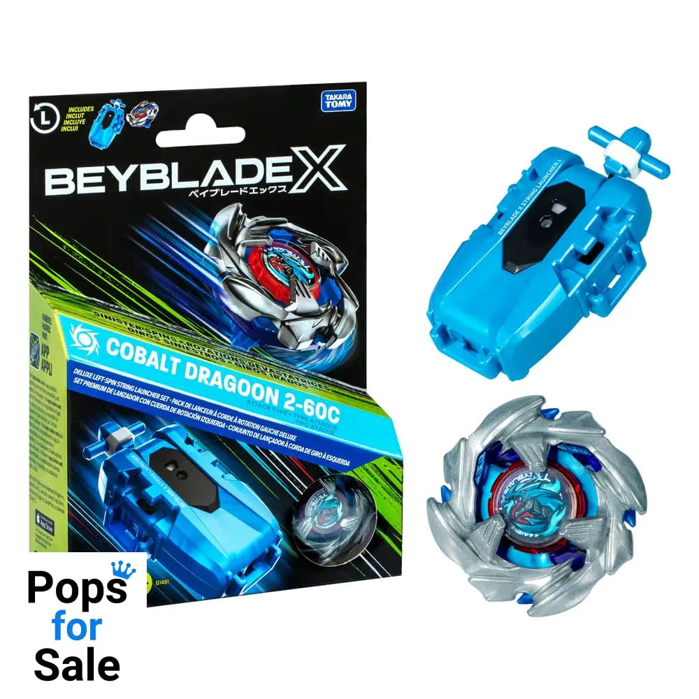 Beyblade X Cobalt Dragoon 2-60C Launcher Set
