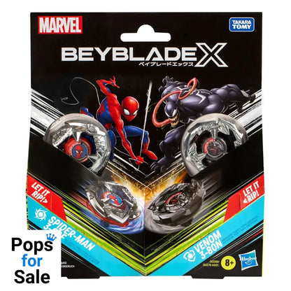 Beyblade X Marvel Collab Spider-Man 3-60F vs. Venom 3-80N
