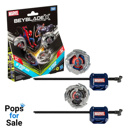 Beyblade X Marvel Collab Spider-Man 3-60F vs. Venom 3-80N
