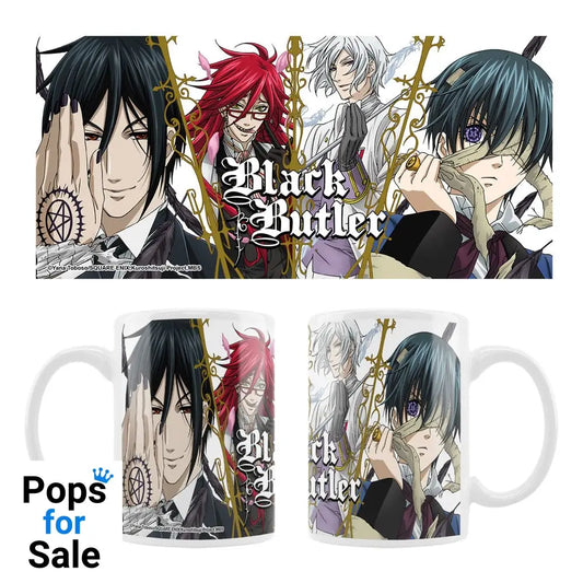 Black Butler Ceramic Mug Sebastian, Grell, Ash, Ciel