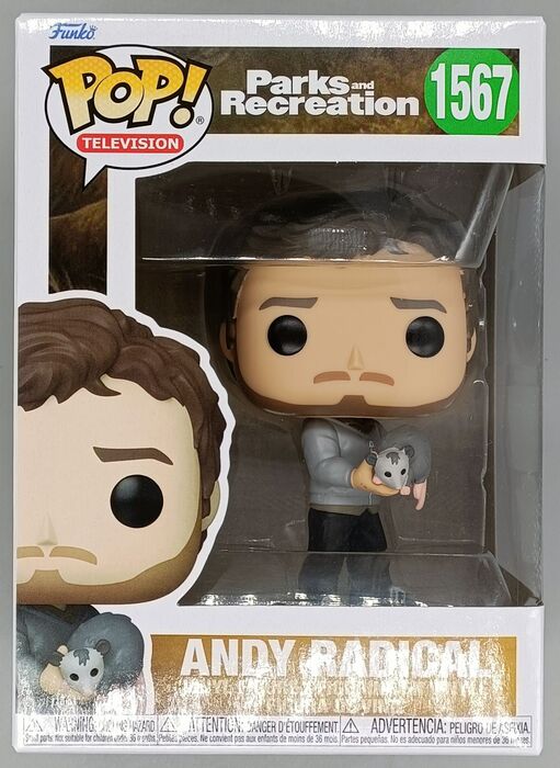 1567 Andy Radical - Parks and Recreation 15th Anniversary New Funko POP