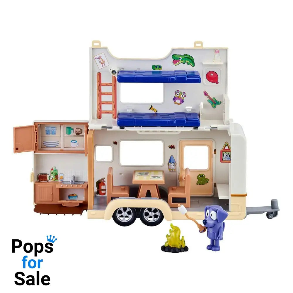 Bluey Action Figure with Vehicle Bluey Caravan