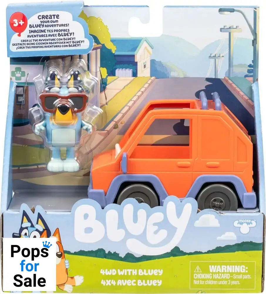 Bluey  Mini Figure Playset Bluey & 4WD Car