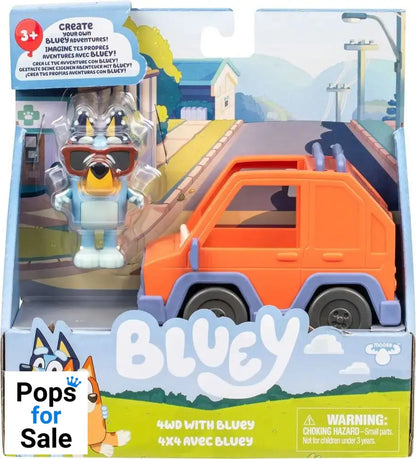 Bluey  Mini Figure Playset Bluey & 4WD Car