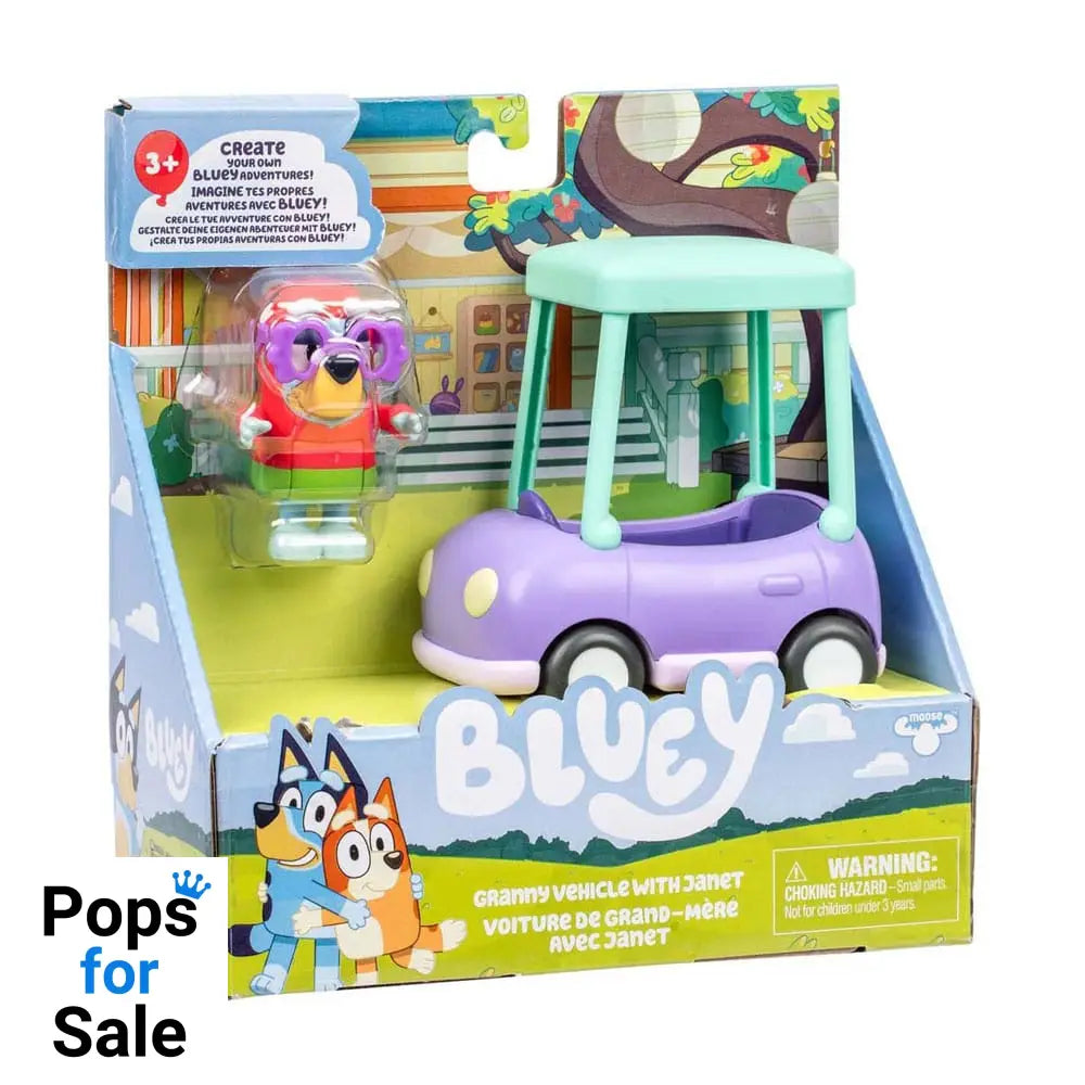Bluey  Mini Figure Playset Janet & Granny Car