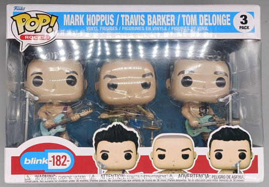 [3 Pack] Blink-182 Mark Hoppus/Travis Barker/Tom DeLonge Rocks - Funko POP - Box Damaged