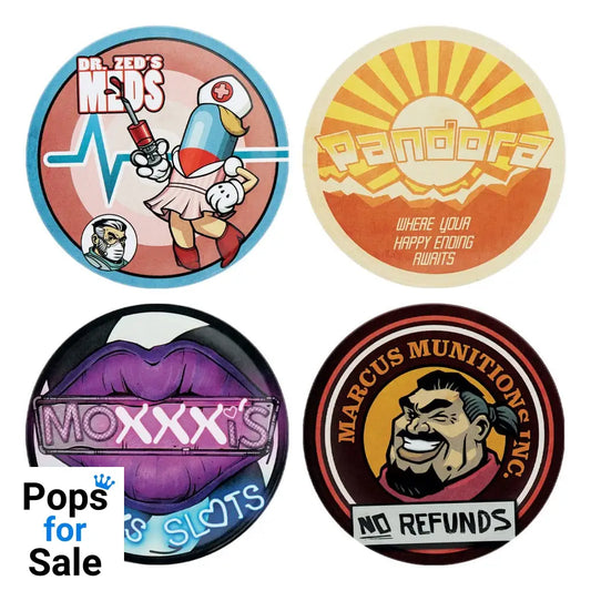 Borderlands Coaster 4-Pack Glasses & Coasters