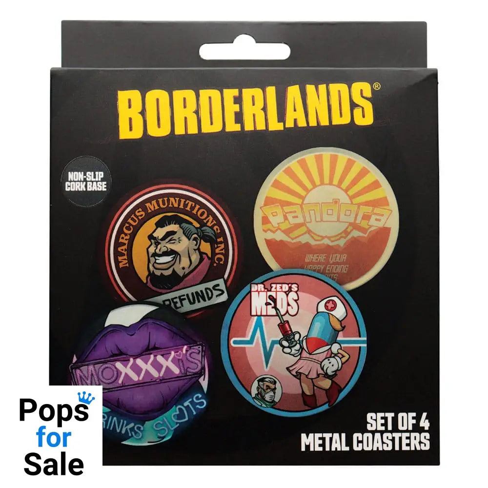Borderlands Coaster 4-Pack Glasses & Coasters