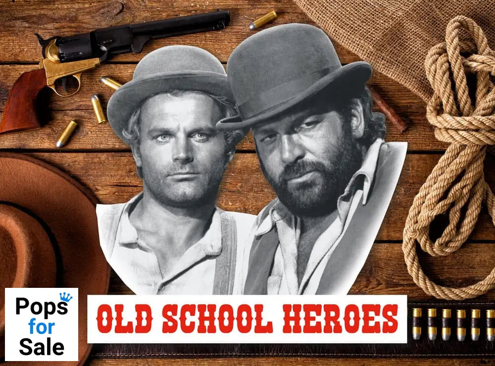 Bud Spencer & Terence Hill 3D Tin Sign Old School Heroes 45 x 45 cm