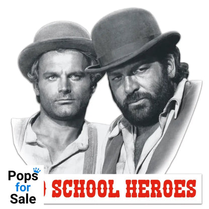 Bud Spencer & Terence Hill 3D Tin Sign Old School Heroes 45 x 45 cm