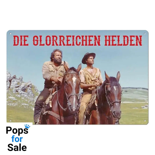 Bud Spencer & Terence Hill Tin Sign Die glorreichen Helden 20 x 30 cm Tin signs