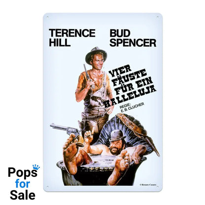 Bud Spencer & Terence Hill Tin Sign Vier Fäuste für ein Halleluja 20 x 30 cm Tin signs