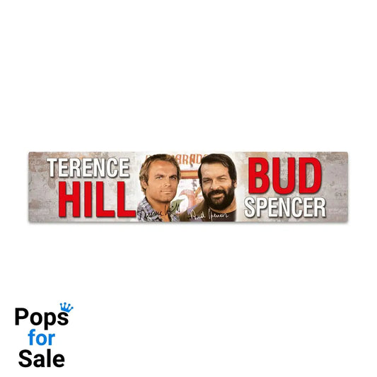 Bud Spencer & Terence Hill Tin Sign with Magnet Autogramm 16 x 3,5 cm Tin signs