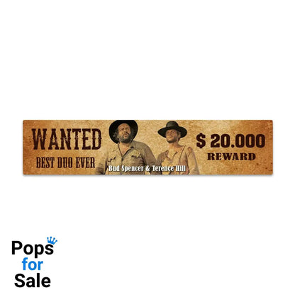 Bud Spencer & Terence Hill Tin Sign with Magnet Wanted 16 x 3,5 cm