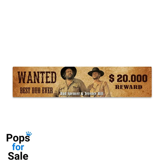 Bud Spencer & Terence Hill Tin Sign with Magnet Wanted 16 x 3,5 cm
