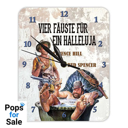 Bud Spencer & Terence Hill Wall Clock Vier Fäuste für ein Halleluja Clocks & Watches