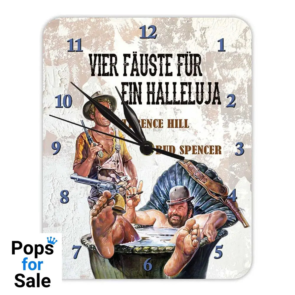 Bud Spencer & Terence Hill Wall Clock Vier Fäuste für ein Halleluja Clocks & Watches