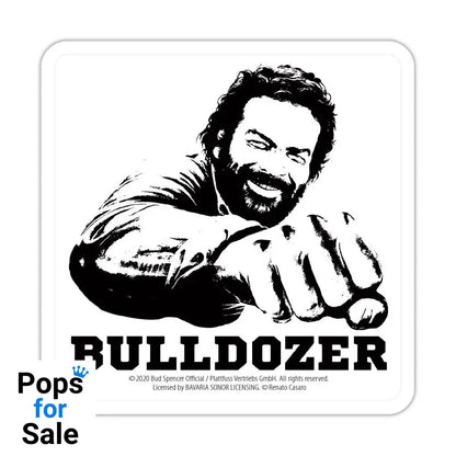 Bud Spencer Tin coasters Bulldozer 10 x 10 cm
