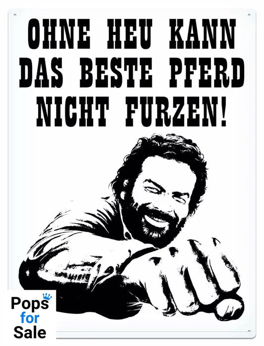 Bud Spencer Tin Sign Pferd Faust 30 x 40 cm Tin signs