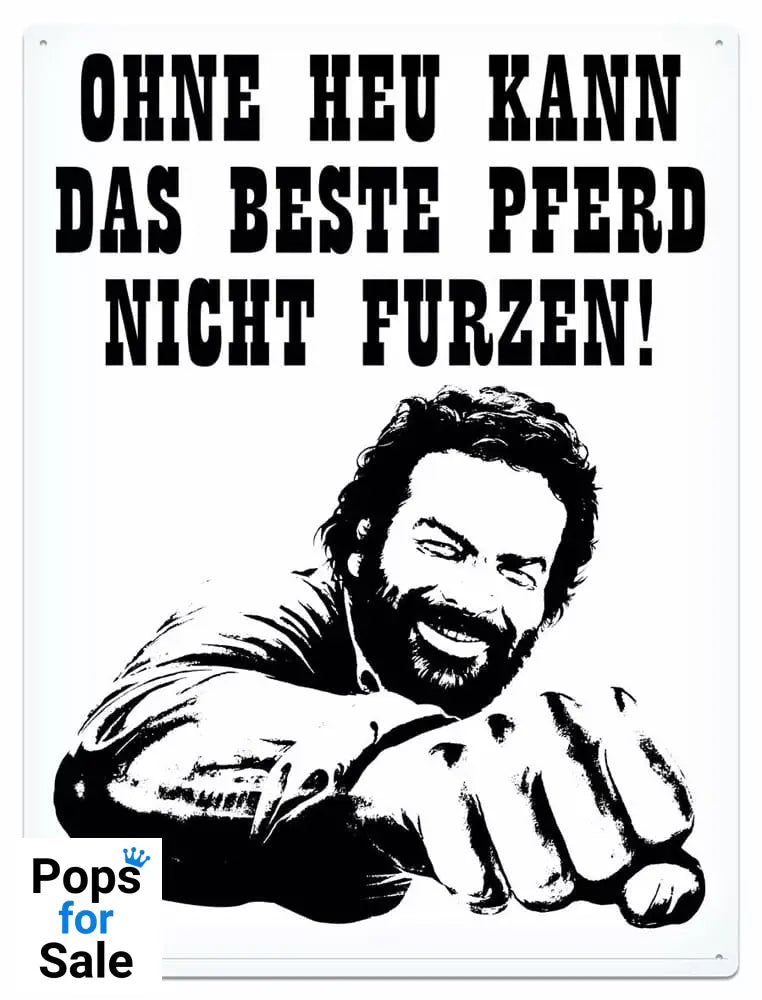 Bud Spencer Tin Sign Pferd Faust 30 x 40 cm Tin signs