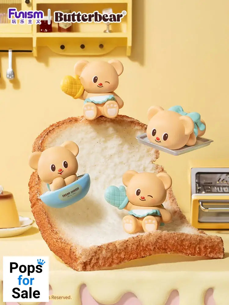 Butterbear Baked with Love Series Mini Figures 3-Pack Chubby Face 9 cm Display (6)