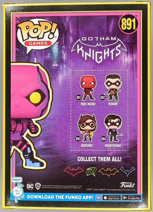 #891 Red Hood - Blacklight - DC Gotham Knights Funko POP