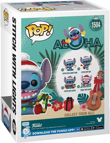 1504 Stitch with Lights - Disney Lilo & Stitch Holiday Funko POP - Brand New