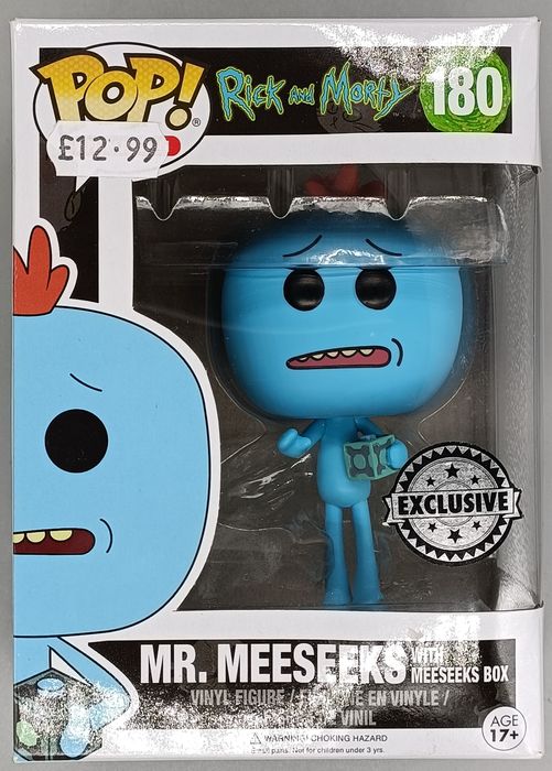 #180 Mr. Meeseeks (w/ Meeseeks Box) Rick and Morty Box Damaged Funko POP