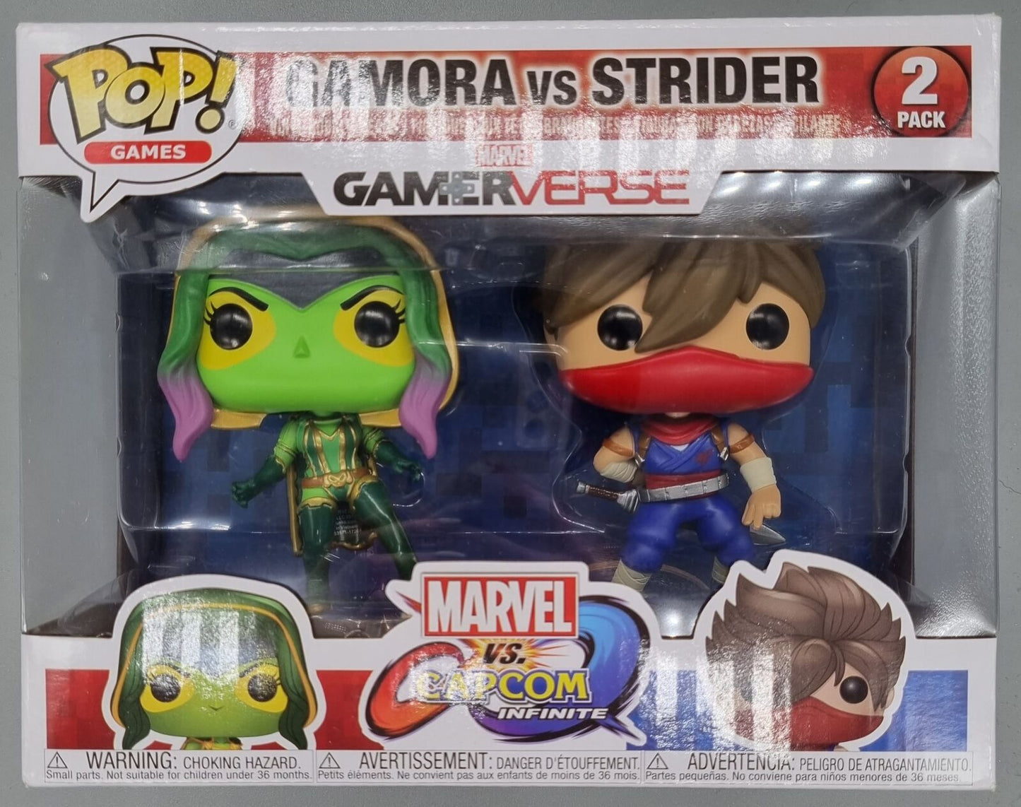 [2 Pack] Gamora vs Strider - Capcom Marvel Games Funko POP
