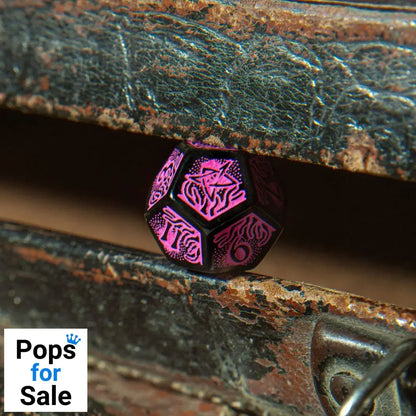 Call of Cthulhu 7th Edition Dice Set Black & Magenta (7)