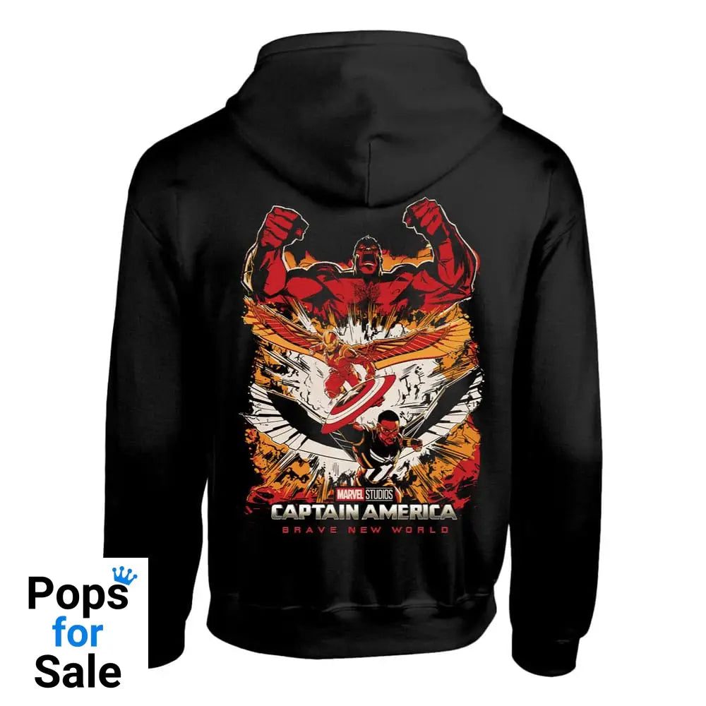 Captain America Brave New World Hooded Sweater Crushed Sheild Size S