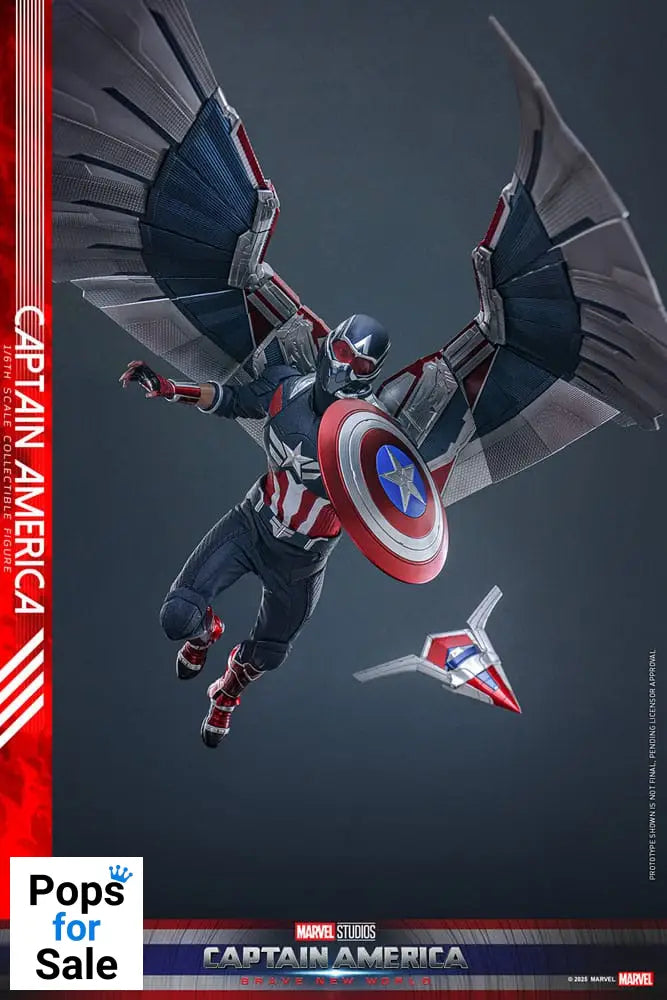 Captain America: Brave New World Movie Masterpiece Action Figure 1/6 Captain America 30 cm